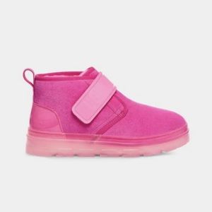 UGG NEW Neumel Suede Chukka Boots Clear Soles - Carnation Hot Pink Womens Size 7